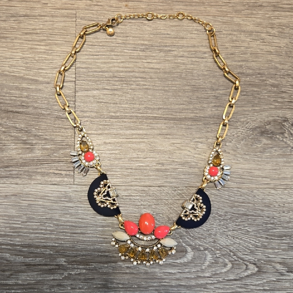 J CREW jeweled Chunky Statement Necklace